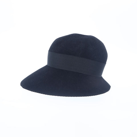 Chanel Felt Taille: 58 1990 Hat Black WS10276