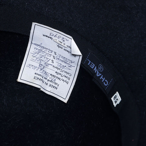 Chanel Felt Size:58 1990s Hat Black WS10276