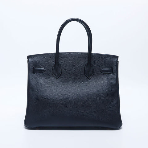 Hermes HERMES ◻︎J engraved Birkin 30cm Gold hardware Handbag Black WS10293