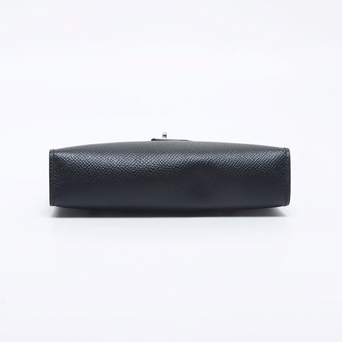 Hermes HERMES ◻︎O engraved Kelly 15 Silver hardware Tiny Handbag Black WS10306