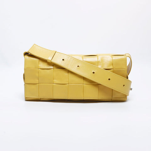Bottegaveneta Cassette Intrecciato Shoulder Bag Yellow WS10312