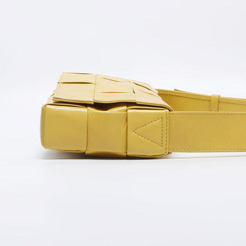 Bottegaveneta Cassette Intrecciato Shoulder Bag Yellow WS10312