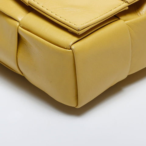 Bottegaveneta Cassette Intrecciato Shoulder Bag Yellow WS10312