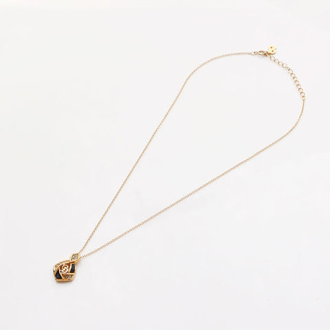 Christian Dior CD Logo Collier Rhingestone Gold WS10318