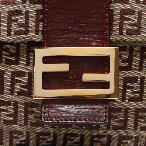 フェンディ FENDI マンマバゲット ズッキーノ ワンショルダー ゴールド金具 ショルダーバッグ ブラウン WS10322