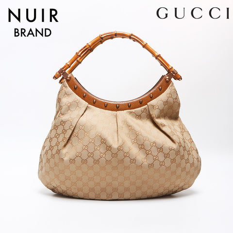 Gucci GG帆布竹子一条肩带棕色WS10328