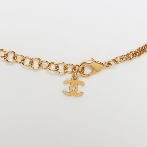 CHANEL 2024Stainless Steel COCO Mark Heart Denim I24P Necklace gold WS10344