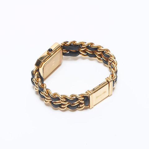 CHANEL Premiere Black Dial 0.8" Watches Gold black WS10362