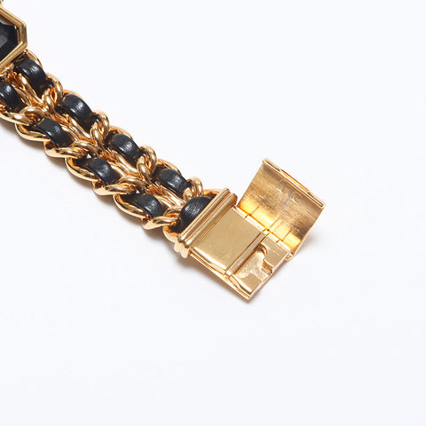 CHANEL Premiere Cadran Noir Taille S Montres Or noir WS10363