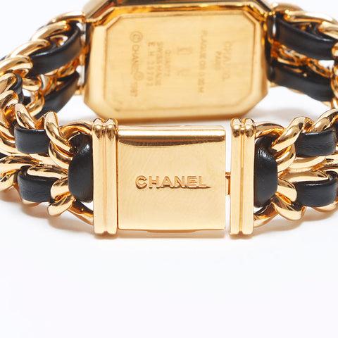 シャネル CHANEL プリミエール 黒文字盤 20mm 腕時計 ゴールド ブラック WS10363