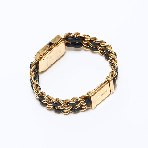 CHANEL Premiere Black Dial M Size Watches Gold black WS10364