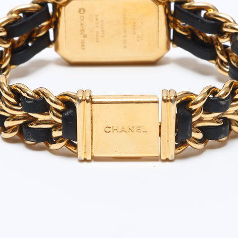 シャネル CHANEL プリミエール 黒文字盤 20mm 腕時計 ゴールド ブラック WS10364