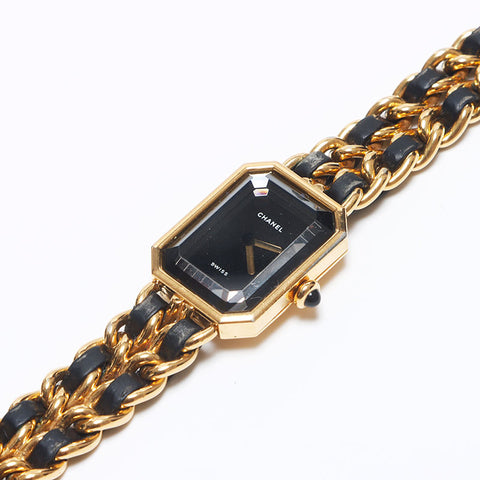 CHANEL Premiere Black Dial M Size Watches Gold black WS10364