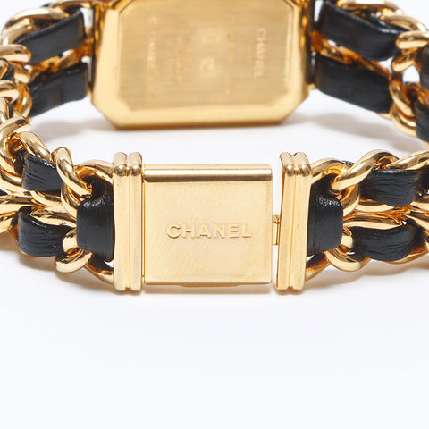 シャネル CHANEL プリミエール 黒文字盤 20mm 腕時計 ゴールド ブラック WS10365