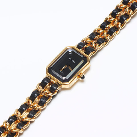 Chanel CHANEL Primiere Black Dial 20mm Gold Black WS10365