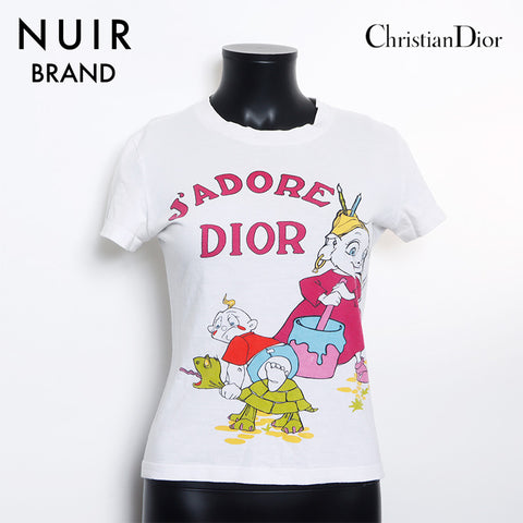 クリスチャンディオール Christian Dior Size:38 J'ADORE コットン プリント 半袖Ｔシャツ ホワイト WS10370