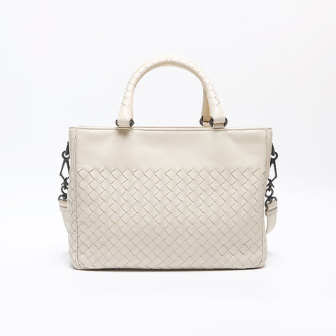 ボッテガヴェネタ BOTTEGAVENETA イントレチャート 2way ショルダーバッグ  ハンドバッグ ベージュ オフホワイト WS10374