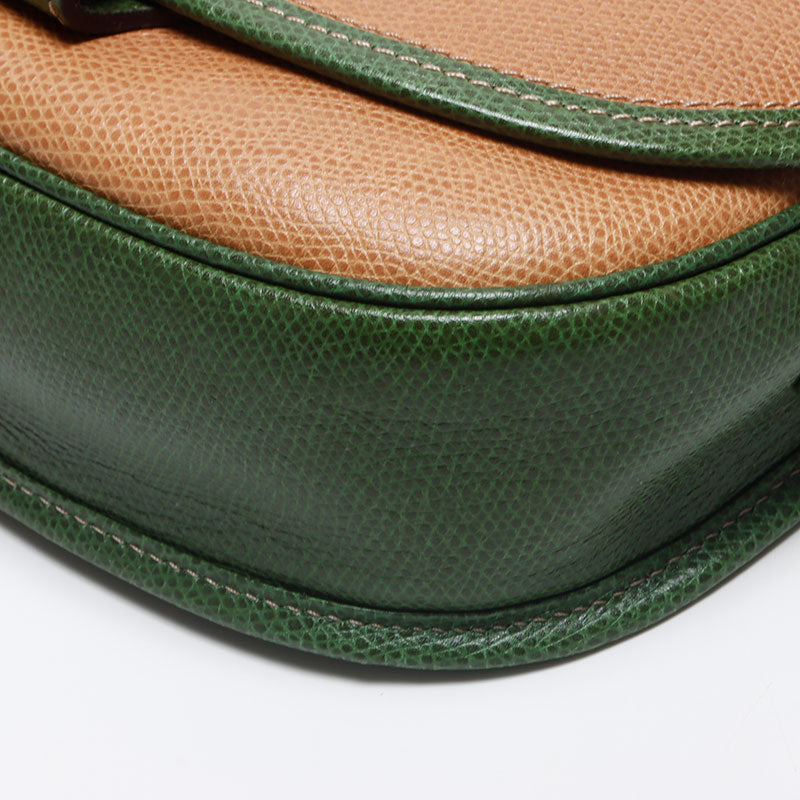 ロエベ LOEWE アナグラム グリーン レザー ロゴ 刻印 ショルダーバッグ