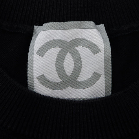 シャネル CHANEL 03A ココマーク ニット クルーネック スポーツライン Size:42 半袖Ｔシャツ ブラック WS10391