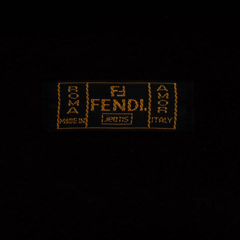 フェンディ FENDI ズッカ柄 インナー フリース レザー ジャケット ブラウン WS10394