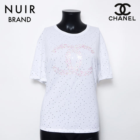 シャネル CHANEL ココマーク クルーネック 半袖Ｔシャツ ホワイト WS10395