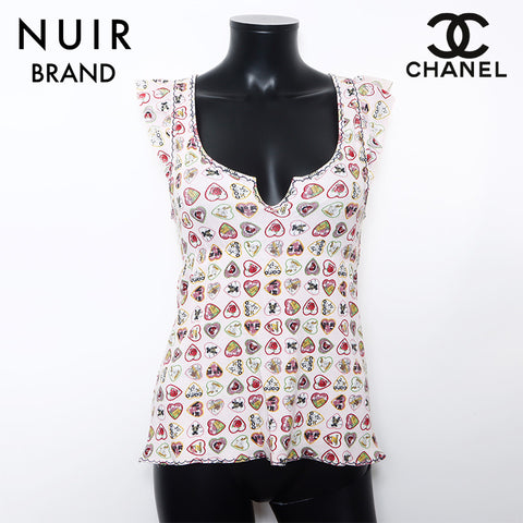 シャネル CHANEL 06P ハート COCO バレンタイン Size:36 タンクトップ ピンク WS10396