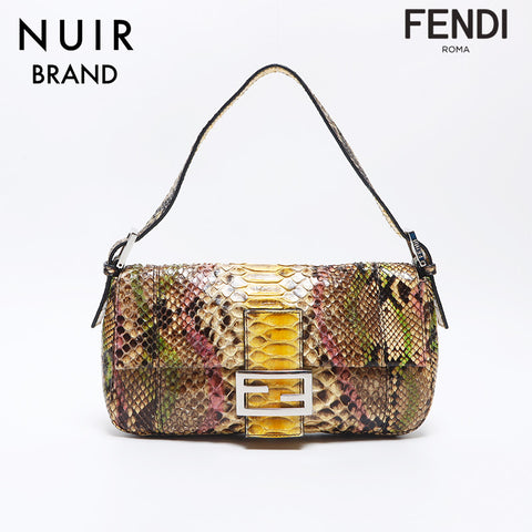 フェンディ FENDI マンマバケット パイソル シルバー金具 ショルダーバッグ マルチカラー WS10403