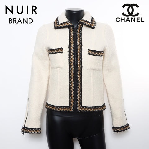 シャネル CHANEL Size:36 96A ココマーク スポーツライン ツイード ジャケット ベージュ WS10406