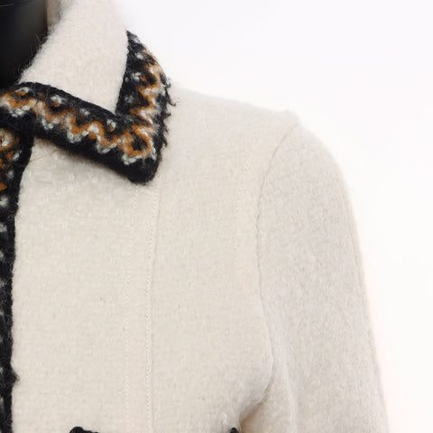 香奈儿大小：36 96a可可马克运动线Tweed夹克米色WS10406