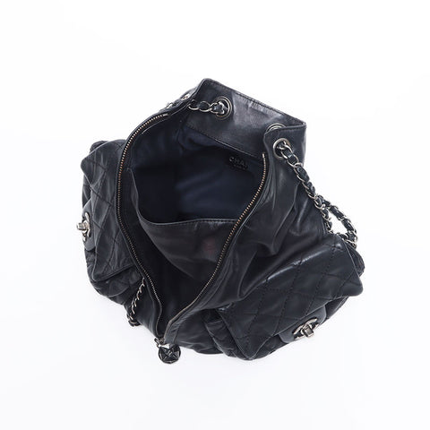 Chanel Chanel n ° 17 sac à dos Coco Mark Turnlock sac à dos / sac à dos noir WS10422