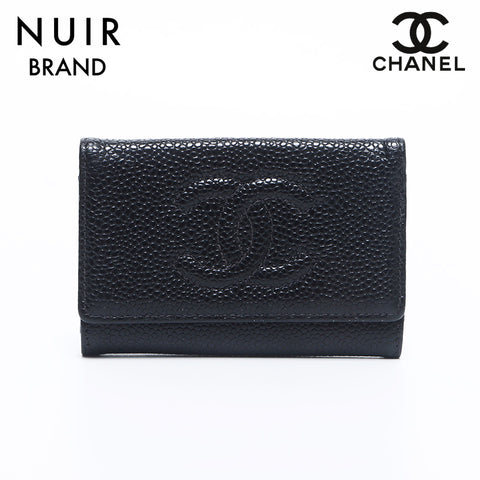 シャネル CHANEL 6番台 ココマーク キーケース ブラック WS10425