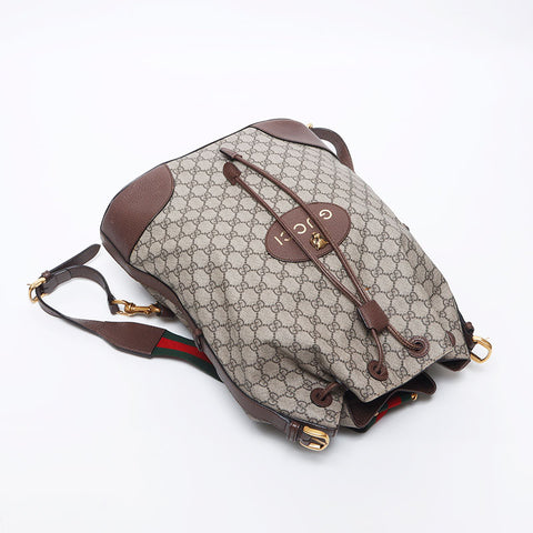 GUCCI GG Supreme Backpack Shoulder Bag Backpack Â· Daypack Brown WS10438