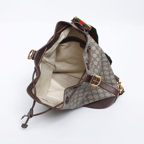 GUCCI GG Supreme Backpack Shoulder Bag Backpack Â· Daypack Brown WS10438