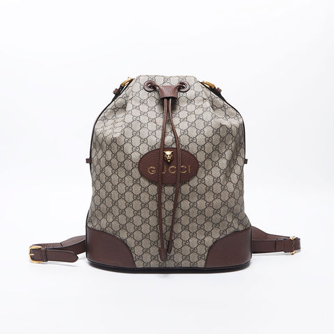 GUCCI GG Supreme Backpack Shoulder Bag Backpack Â· Daypack Brown WS10438