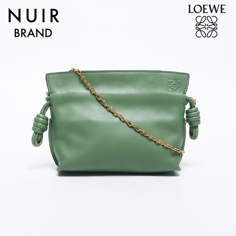 Loewe Chain Mini Flamenco肩带绿色WS10446