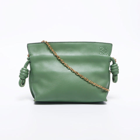 Loewe Chain Mini Flamenco肩带绿色WS10446