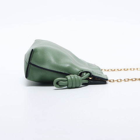 Loewe Chain Mini Flamenco肩带绿色WS10446