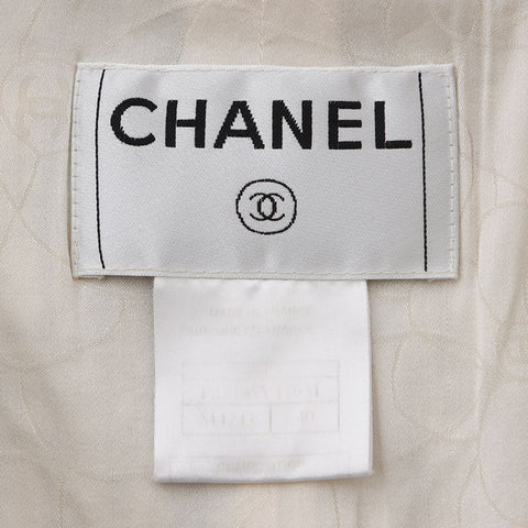 シャネル CHANEL ツイード チェック ココボタン Size:36 ジャケット グレー WS10451