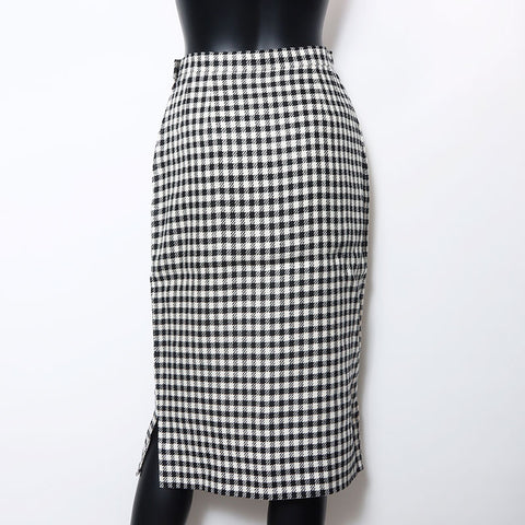 香奈儿香奈儿80年代格子检查可可按钮尺寸：38设置多色WS10453