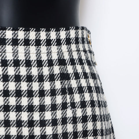 Chanel CHANEL 80s Gingham Check Coco Button Size:38 Setup Multicolor WS10453