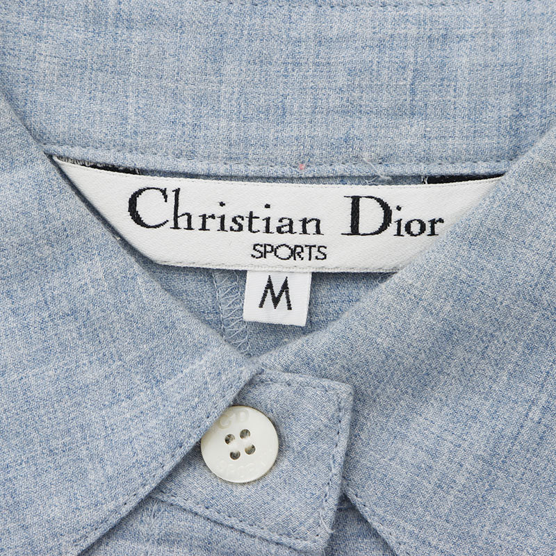 Christian Dior Christian Dior Sports Size:M Long Sleeve Shirt Blue WS1 NUIR VINTAGE Christian Dior Christian Dior Sports Size:M Long Sleeve Shirt Blue WS1 NUIR VINTAGE