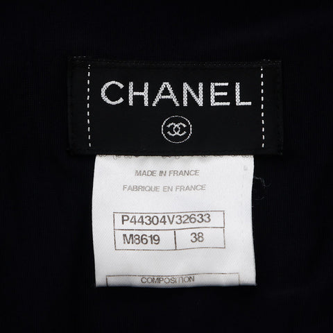 Chanel Caviar Design Zip Coco Button P44304 Jacket Black WS10466