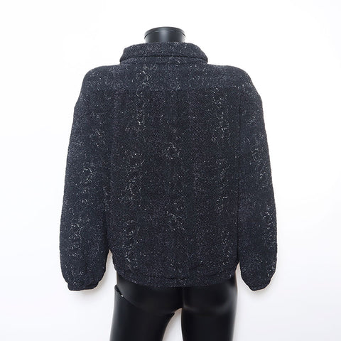 Chanel Caviar Design Zip Coco Button P44304 Jacket Black WS10466