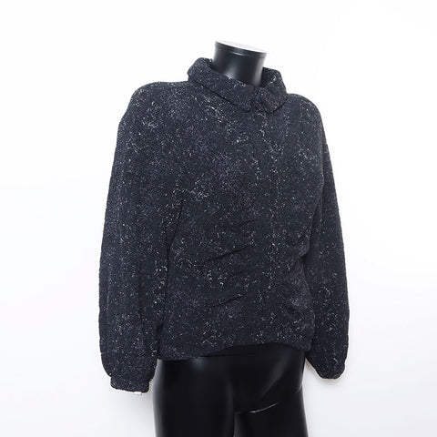 Chanel Caviar Design Zip Coco Button P44304 Jacket Black WS10466