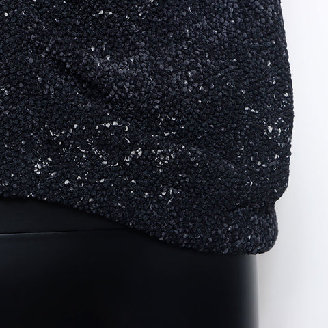 Chanel Caviar Design Zip Coco Button P44304 Jacket Black WS10466