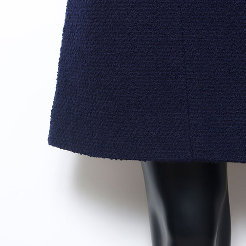 Chanel CHANEL 97A Coco Button Jacket 1997s Tweed Setup Navy WS10467