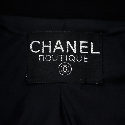 Chanel Coco Mark Button 1990 Veste noire WS10468