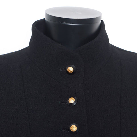Chanel Coco Mark Button 1990 Veste noire WS10468