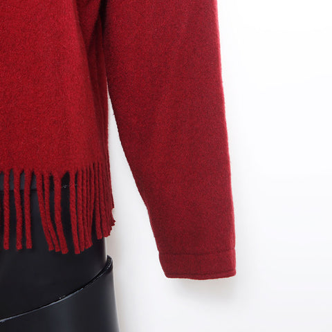 香奈儿羊绒徽标设置波尔多WS10470