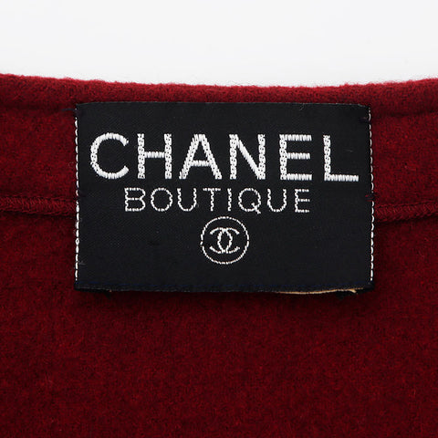 香奈儿羊绒徽标设置波尔多WS10470